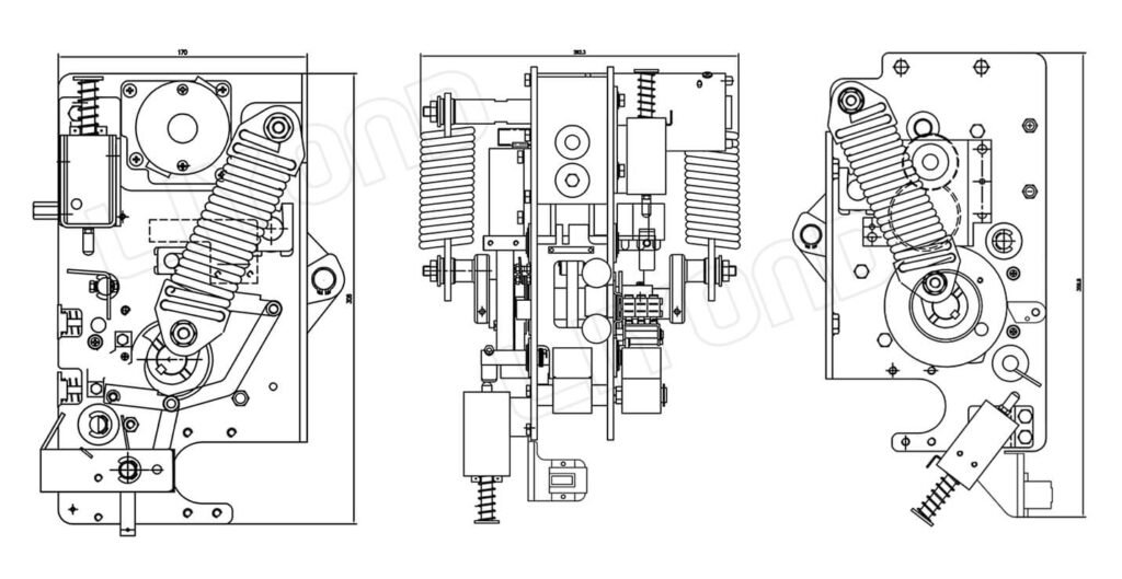 SL-1 Operating mechanism drawing 